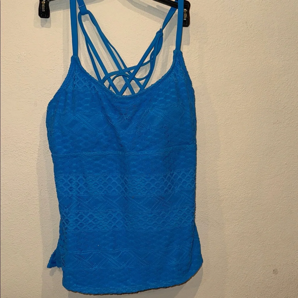 NWT Island Escape strappy add a size Tankini top crochet size 12